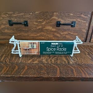 Mainstays Spice Racks Wire Wall Mount White 2-pack